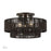Livex Acordia 3Lt 10" Semi-Flush, Bronze/Chocolate Polyester - 49134-92