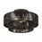 Livex Acordia 3Lt 10" Semi-Flush, Bronze/Chocolate Polyester