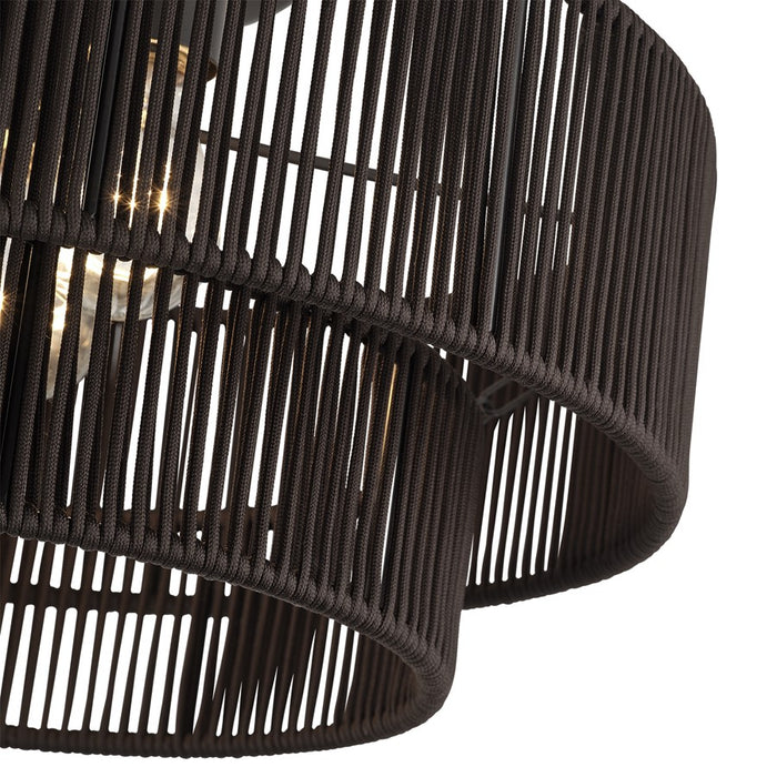 Livex Acordia 3Lt 10" Semi-Flush, Bronze/Chocolate Polyester