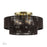 Livex Acordia 4Lt 21" Semi-Flush, Brass/Chocolate Polyester - 49135-01