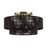 Livex Acordia 4Lt 21" Semi-Flush, Brass/Chocolate Polyester
