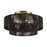 Livex Acordia 4Lt 21" Semi-Flush, Brass/Chocolate Polyester