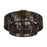 Livex Acordia 4Lt 21" Semi-Flush, Brass/Chocolate Polyester