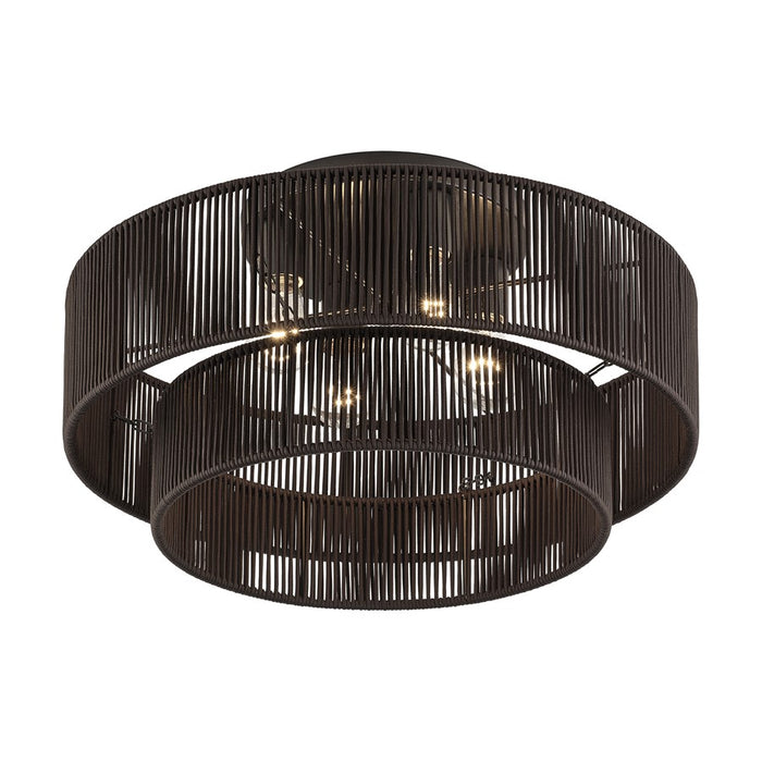 Livex Acordia 4Lt 21" Semi-Flush, Bronze/Chocolate Polyester