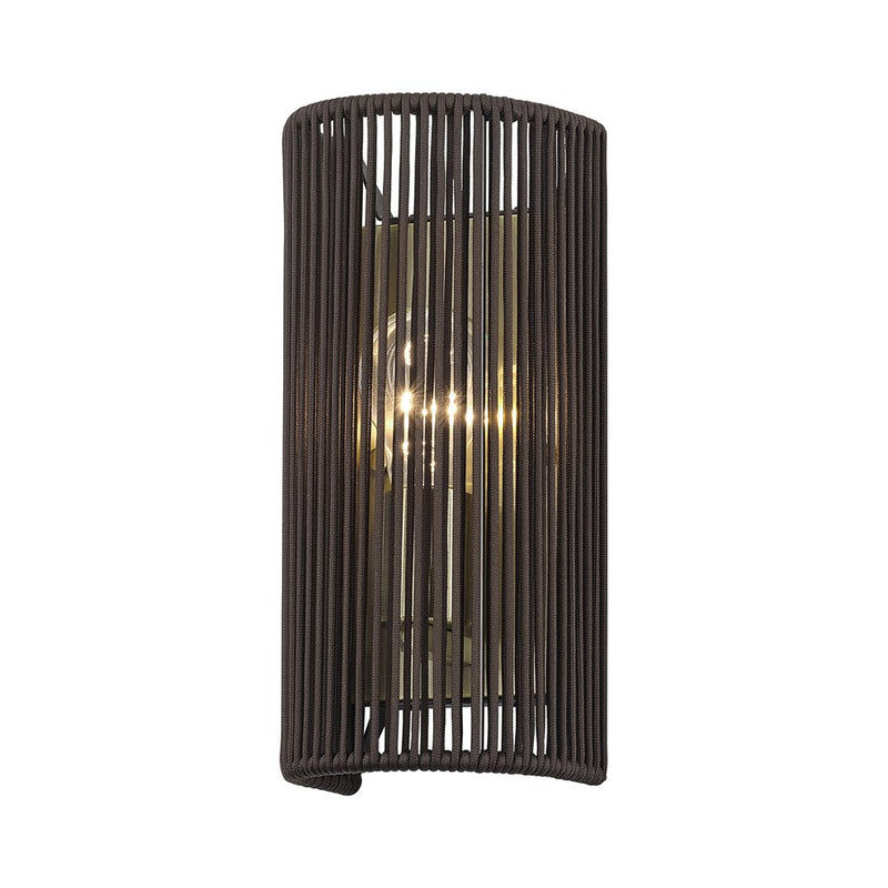 Livex Acordia 1Lt ADA 5" Sconce, Brass/Dark Chocolate Polyester Rope