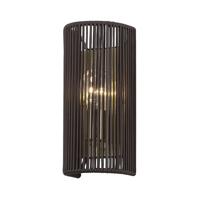 Livex Acordia 1Lt ADA 5" Sconce, Brass/Dark Chocolate Polyester Rope