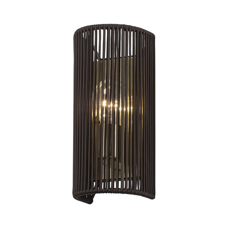 Livex Acordia 1Lt ADA 5" Sconce, Brass/Dark Chocolate Polyester Rope