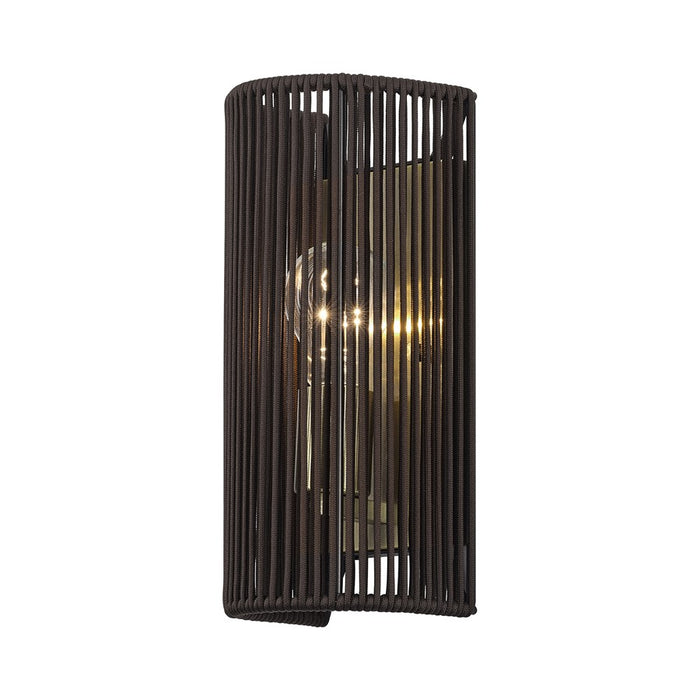 Livex Acordia 1Lt ADA 5" Sconce, Brass/Dark Chocolate Polyester Rope
