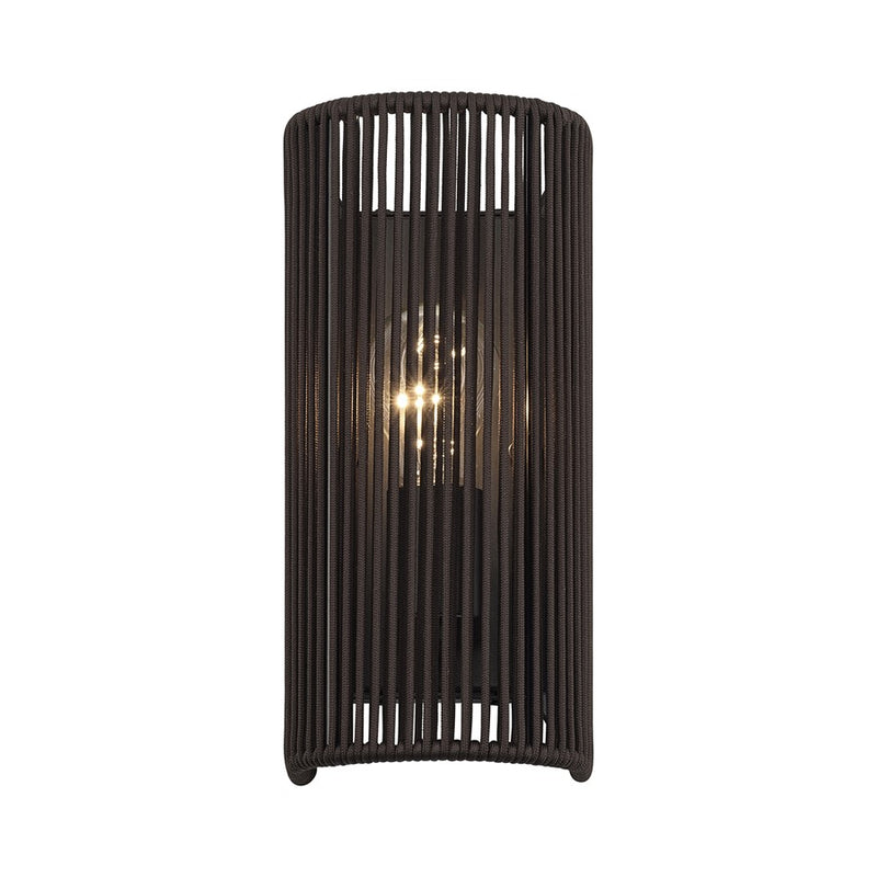 Livex Acordia 1Lt ADA 5" Sconce, Bronze/Dark Chocolate Polyester Rope