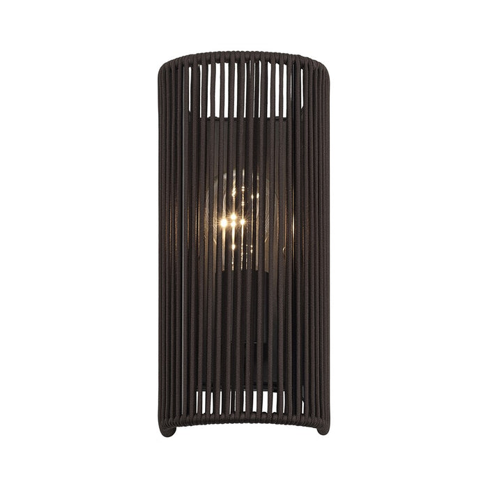 Livex Acordia 1Lt ADA 5" Sconce, Bronze/Dark Chocolate Polyester Rope