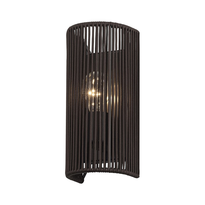 Livex Acordia 1Lt ADA 5" Sconce, Bronze/Dark Chocolate Polyester Rope