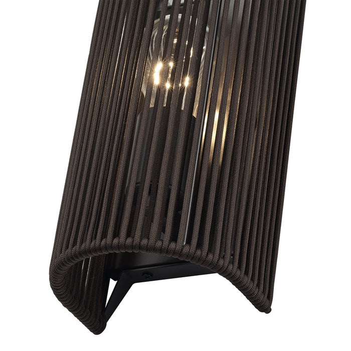 Livex Acordia 1Lt ADA 5" Sconce, Bronze/Dark Chocolate Polyester Rope