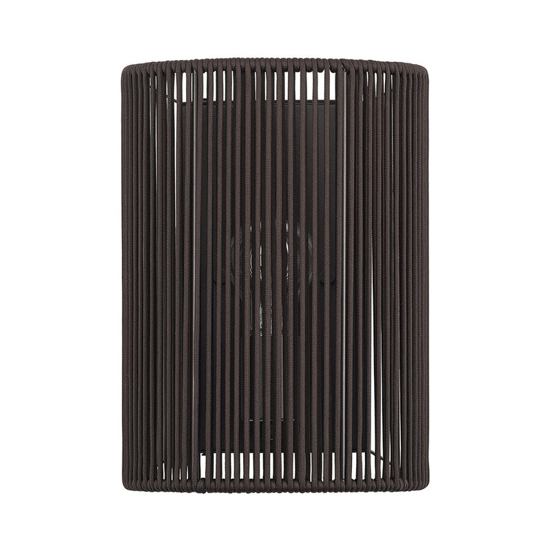 Livex Acordia 1Lt ADA 8" Sconce, Bronze/Dark Chocolate Polyester Rope