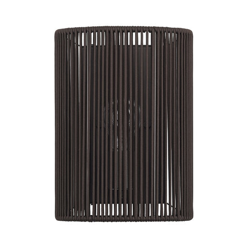 Livex Acordia 1Lt ADA 8" Sconce, Bronze/Dark Chocolate Polyester Rope