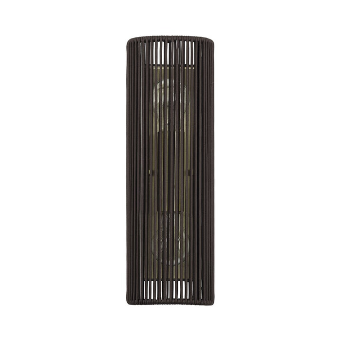 Livex Acordia 2Lt ADA Sconce, Brass/Dark Chocolate Polyester Rope