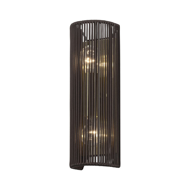 Livex Acordia 2Lt ADA Sconce, Brass/Dark Chocolate Polyester Rope