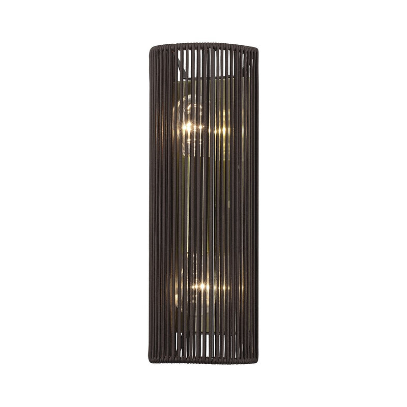 Livex Acordia 2Lt ADA Sconce, Brass/Dark Chocolate Polyester Rope