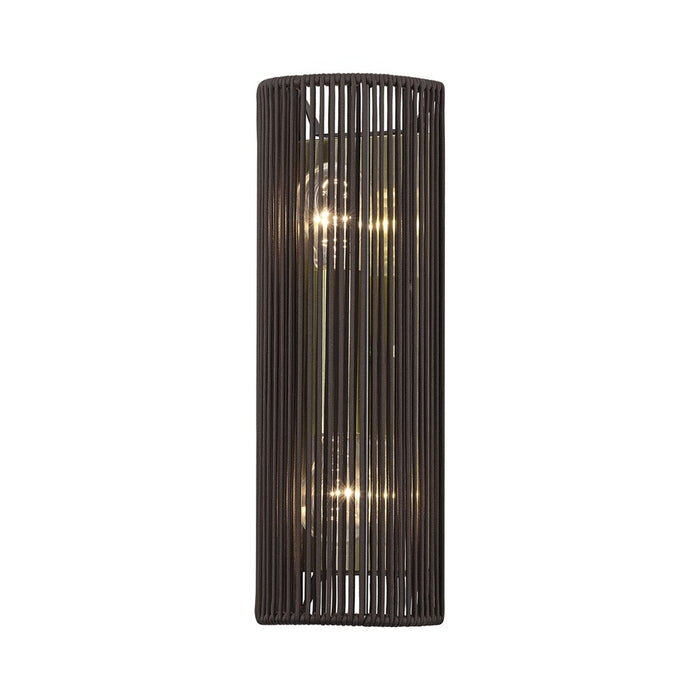Livex Acordia 2Lt ADA Sconce, Brass/Dark Chocolate Polyester Rope