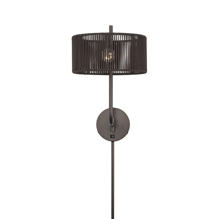 Livex Acordia 1Lt Swing Arm Wall Lamp, Bronze/Chocolate Polyester