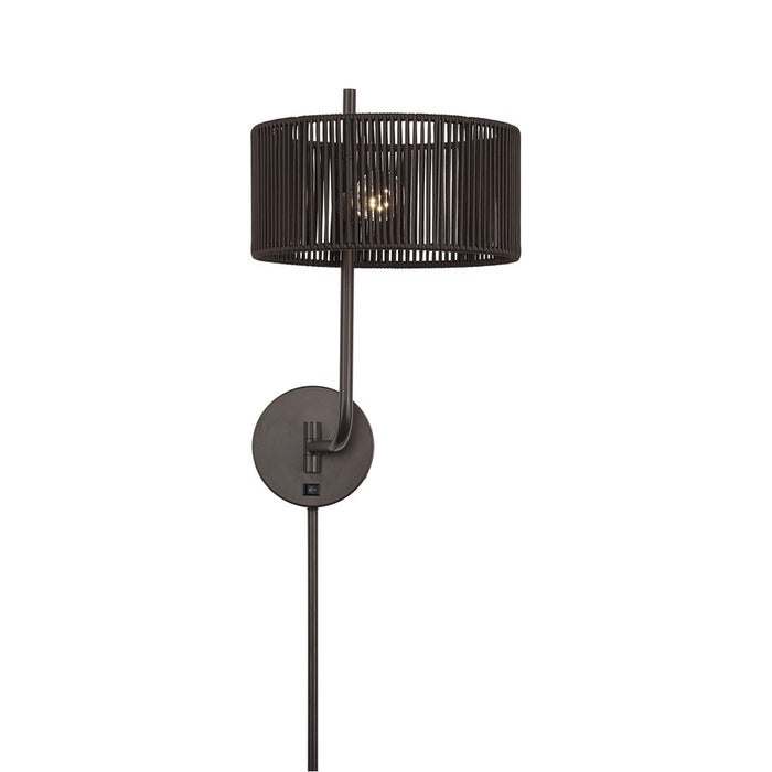 Livex Acordia 1Lt Swing Arm Wall Lamp, Bronze/Chocolate Polyester