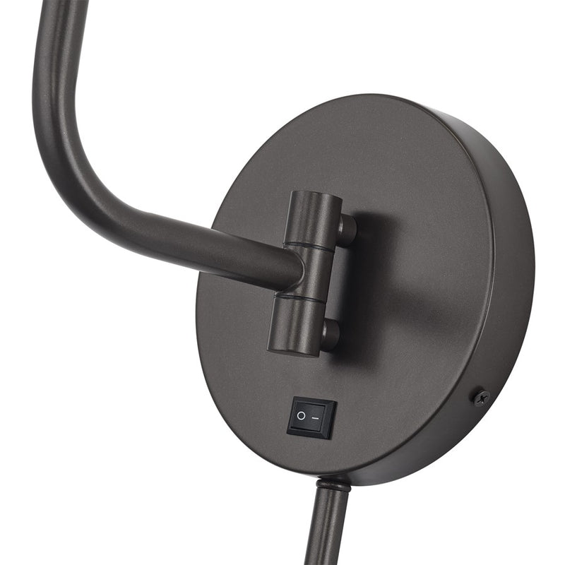 Livex Acordia 1Lt Swing Arm Wall Lamp, Bronze/Chocolate Polyester