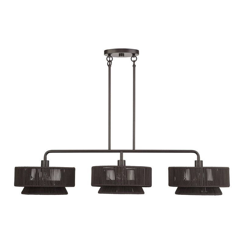 Livex Florell 3Lt Extra Large Chandelier, Bronze/Chocolate Polyester