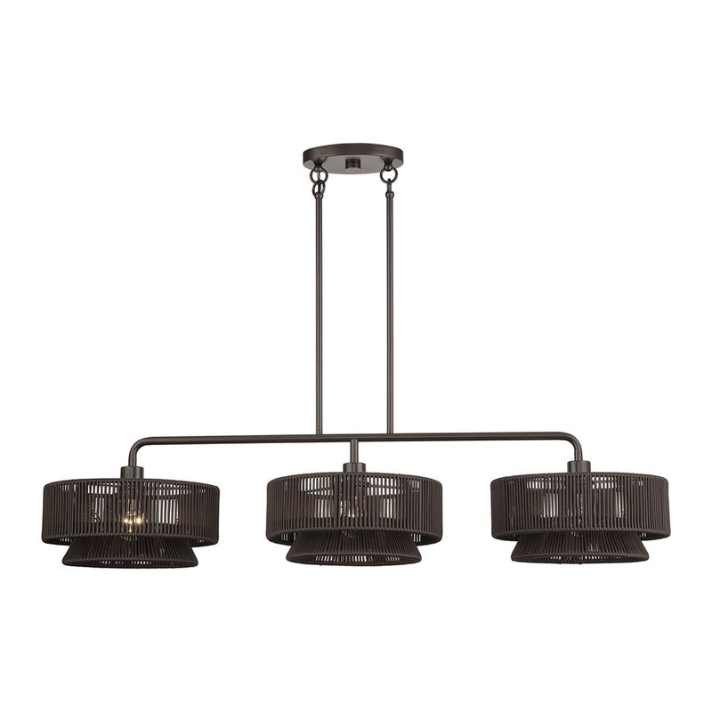 Livex Florell 3Lt Extra Large Chandelier, Bronze/Chocolate Polyester