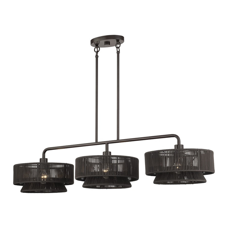 Livex Florell 3Lt Extra Large Chandelier, Bronze/Chocolate Polyester