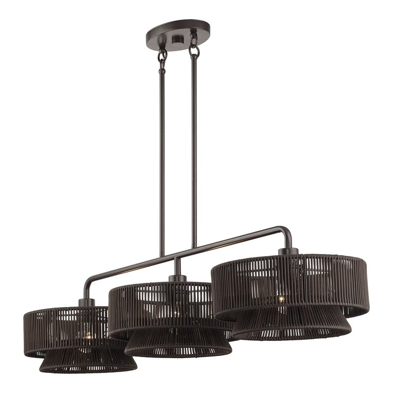 Livex Florell 3Lt Extra Large Chandelier, Bronze/Chocolate Polyester