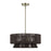 Livex Florell 4Lt Pendant Chandelier, Brass/Chocolate Polyester