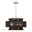 Livex Florell 5Lt Pendant Chandelier, Brass/Chocolate Polyester - 49145-01