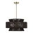 Livex Florell 5Lt Pendant Chandelier, Brass/Chocolate Polyester