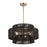 Livex Florell 5Lt Pendant Chandelier, Brass/Chocolate Polyester