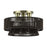 Livex Florell 3Lt 9" Semi-Flush, Brass/Chocolate Polyester