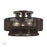Livex Florell 3Lt 9" Semi-Flush, Bronze/Chocolate Polyester - 49146-92