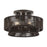 Livex Florell 3Lt 9" Semi-Flush, Bronze/Chocolate Polyester