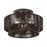 Livex Florell 3Lt 9" Semi-Flush, Bronze/Chocolate Polyester