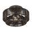 Livex Florell 3Lt 9" Semi-Flush, Bronze/Chocolate Polyester