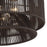Livex Florell 3Lt 9" Semi-Flush, Bronze/Chocolate Polyester