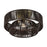 Livex Florell 3Lt 10" Semi-Flush, Brass/Chocolate Polyester