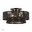 Livex Florell 3Lt 10" Semi-Flush, Bronze/Chocolate Polyester - 49147-92