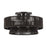 Livex Florell 3Lt 10" Semi-Flush, Bronze/Chocolate Polyester