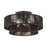 Livex Florell 3Lt 10" Semi-Flush, Bronze/Chocolate Polyester