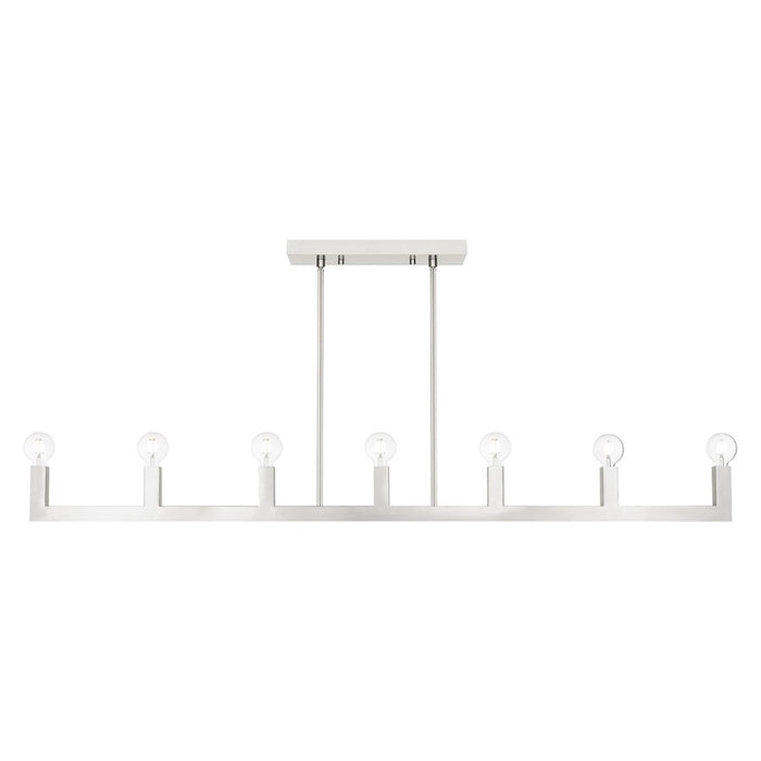 Livex Solna Linear Chandelier, Brushed Nickel