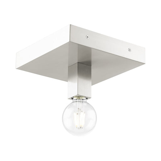 Livex Solna Flush Mount , Brushed Nickel
