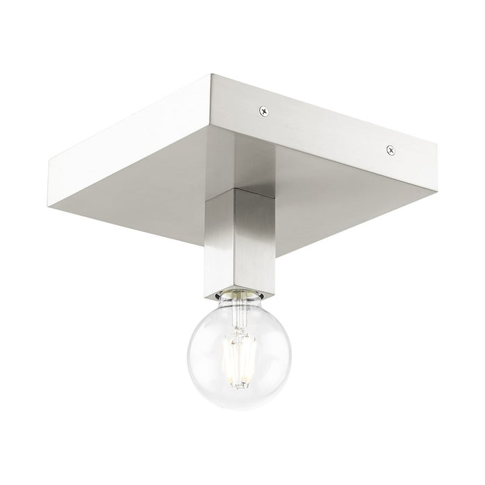 Livex Solna Flush Mount , Brushed Nickel