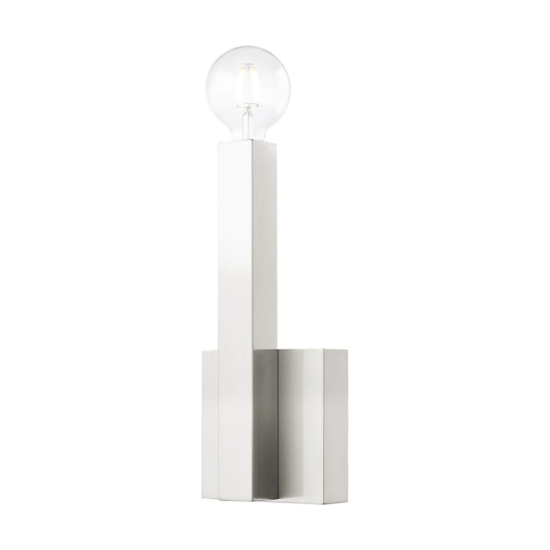 Livex Solna Sconce, Brushed Nickel