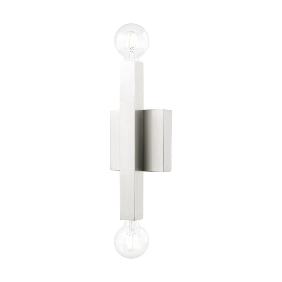 Livex Solna Sconce, Brushed Nickel