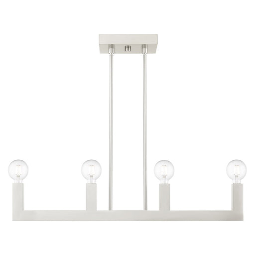 Livex Solna Linear Chandelier, Brushed Nickel