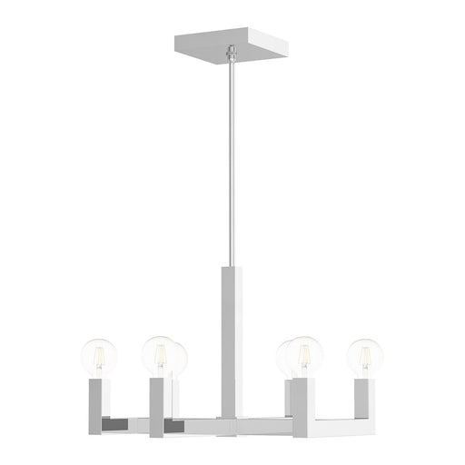 Livex Solna 6 Light Chandelier, Polished Chrome